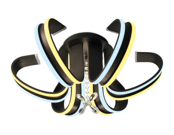 Ambrella Потолочный светодиодный светильник с пультом FL140/6 CF кофе 132W 590*590*230 (ПДУ РАДИО 2.4)