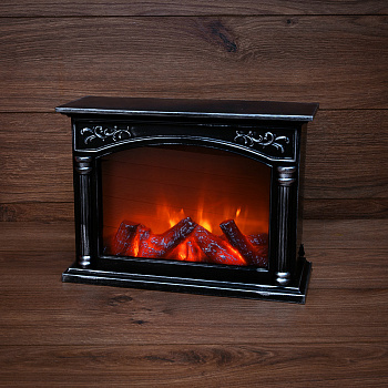 NEON-NIGHT Светодиодный камин "Классика" с эффектом живого огня 33х12х24 см, батарейки 3хС (не в комплекте) или от USB (в комплекте) 511-030