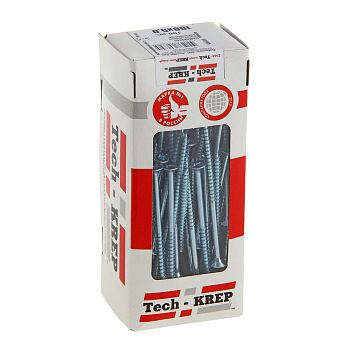 Tech-Krep Саморезы универсальные  100х5,0 мм (100 шт)  оцинкованные - коробка с ок. Tech-K 102205