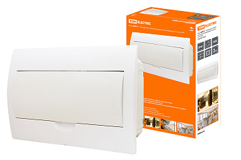 TDM Бокс ЩРВ-П-18модулей с белой крышкой,встраиваемый, пластик IP41 SQ0904-0005