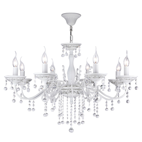 Maytoni Elegant Bellona Белый Люстра 8xE14 60W ARM386-08-W Купить Maytoni Elegant Bellona Белый Люстра 8xE14 60W ARM386-08-W