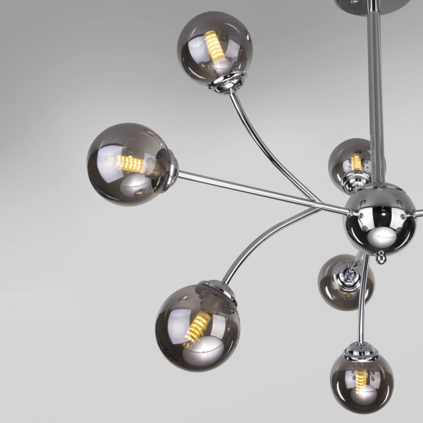 Купить Eurosvet Потолочная люстра со стеклянными плафонами 30179 хром a057445