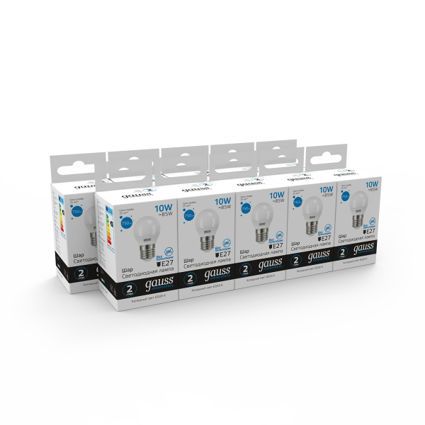 Купить Gauss Лампа Elementary Шар 10W 750lm 6500K Е27 LED 53230