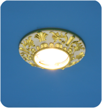 Italmac Regal 51 1 46 Светильник литой, неповоротный, MR 16, белый - золото