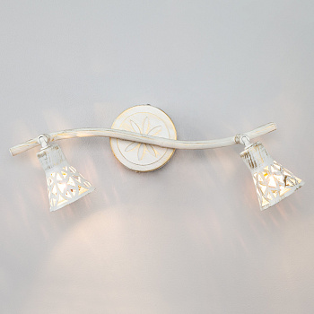 Eurosvet 20027/2 Светильник настенный белый с золотом 00000073768