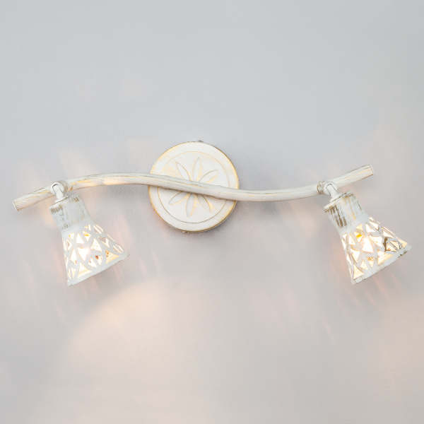 Eurosvet 20027/2 Светильник настенный белый с золотом 00000073768