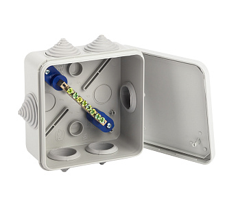 ЭРА Коробка уравнивания потенциалов KUPR 100х100х50мм, шина 6х9, 8 групп IP55 (48/1440)