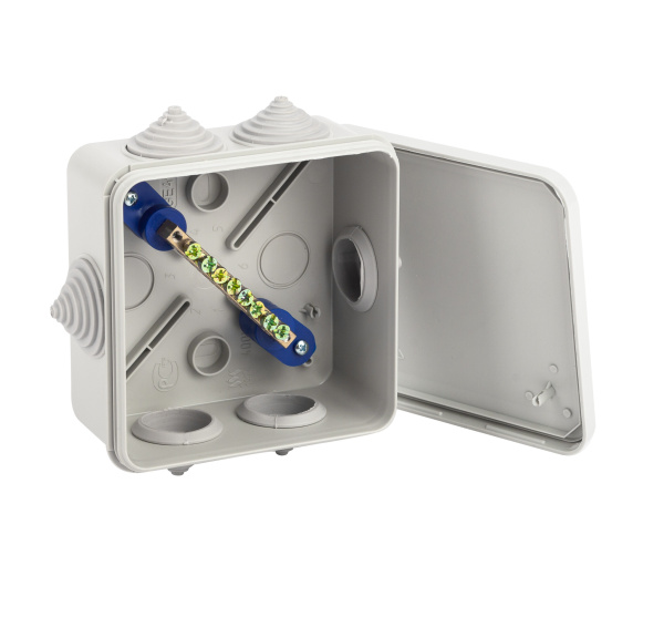 ЭРА Коробка уравнивания потенциалов KUPR 100х100х50мм, шина 6х9, 8 групп IP55 (48/1440)