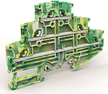 DKC Трехуровневая клемма на 2,5 кв.мм с заземлением