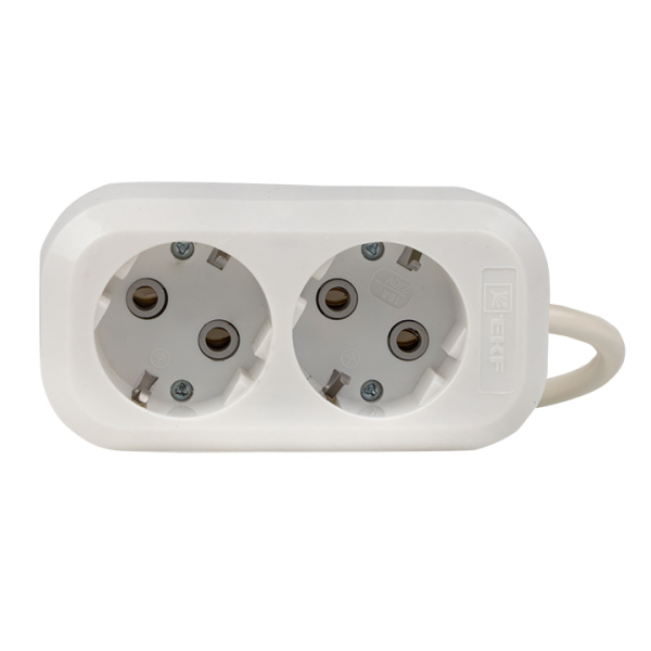 Купить EKF PROxima Удлинитель "Эксперт" 2 гнезда 3 метра 16А/3,5кВт с заземлением ПВС 3х1