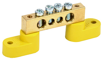 IEK Шина PE земля на двух угловых изол ШНИ-8х12-4-У2-Ж