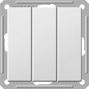 SE Wessen 59 Матовый хром Выключатель 3-клавишный 16А (сх.05) VS0516-351-5-86