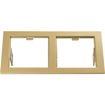 Lightstar 214523 Рамка DOMINO Double QUADRO MR16 ЗОЛОТО (в комплекте), шт