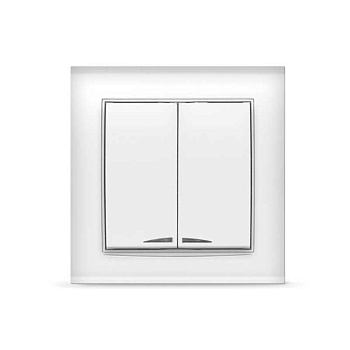 UNIVersal "Бриллиант" Выключатель Бел 2 кл. с подсветкой 7947410