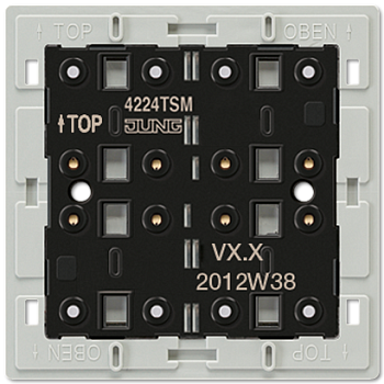 JUNG Кнопочный модуль для подключения к релейной станции, 2 канала, 4 точки срабатывания 4224TSM