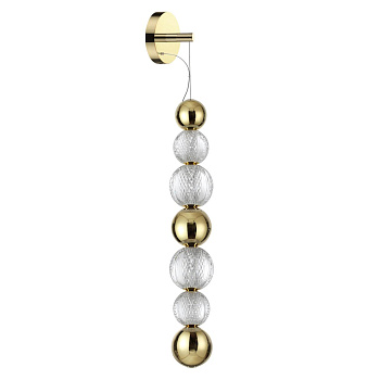 Odeon Light 5008/13WL L-VISION ODL23 421 золотой/прозрачный/металл/акрил Настенный светильник LED 13W 4000K 700Лм CRYSTAL