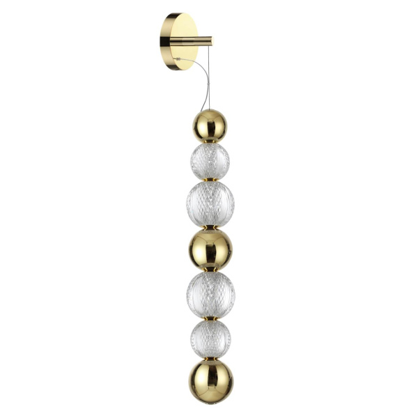 Odeon Light 5008/13WL L-VISION ODL23 421 золотой/прозрачный/металл/акрил Настенный светильник LED 13W 4000K 700Лм CRYSTAL