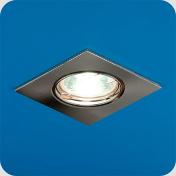 Italmac Ferrum 51 3 06 Светильник встраиваемый квадрат MR16 1x50W GU5.3 никель повор.