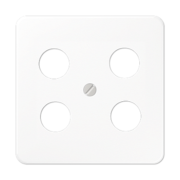 JUNG Крышка для SAT-TV-розетки с 4-мя гнездами белая CD561-4SAT1WW