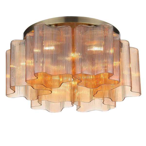 ST LUCE SL117.302.06 Люстра потолочная Бронзовый/Янтарный E27 6*60W