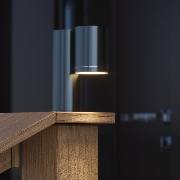 Купить Gauss Светильник садово-парковый Sonata настенный архитектурный, 1xGU10, 142x155x70mm, 170-240V / 50Hz, Max.35W, IP54, GD151