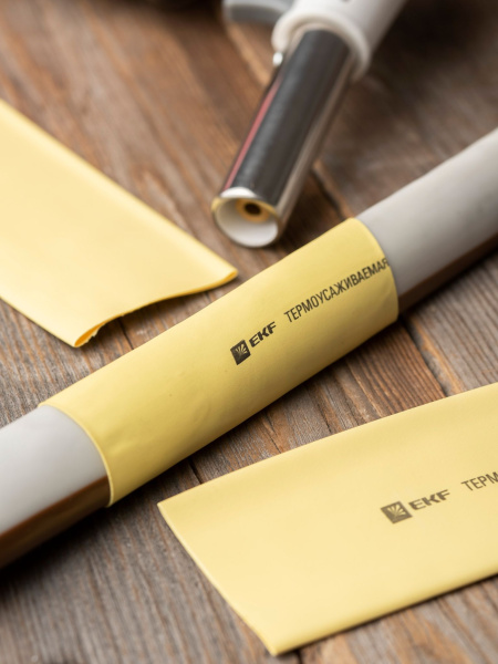 Купить EKF PROxima Термоусаживаемая трубка ТУТ нг 30/15 желтая рулон