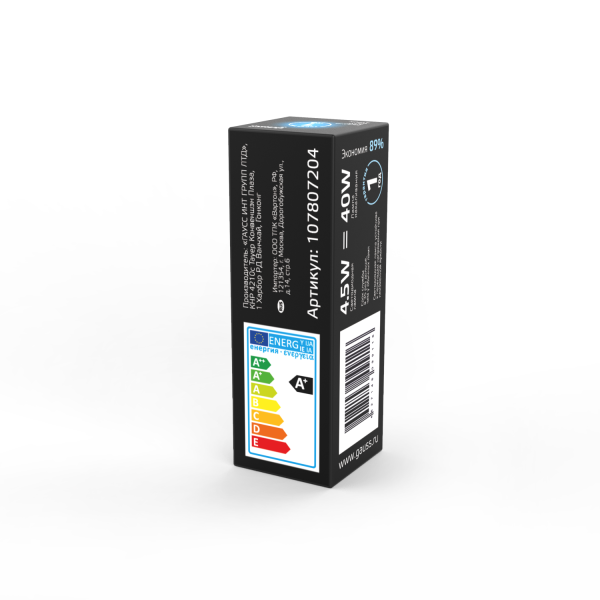 Купить Gauss Лампа G4 AC220-240V 4.5W 400lm 4100K стекло LED 107807204