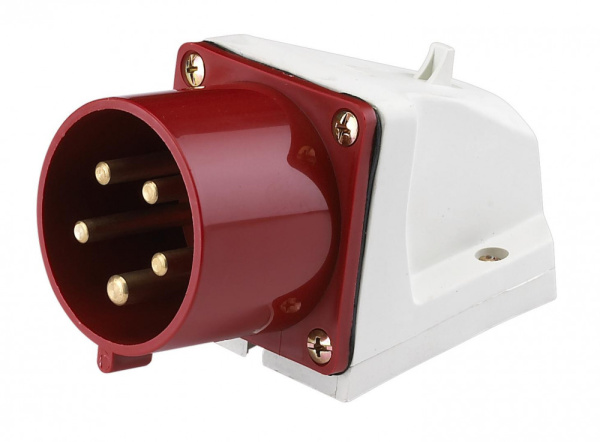 DEKraft Вилка стационарная 515 3Р+РЕ+N 16А 380В IP44 ВС-102 26021DEK