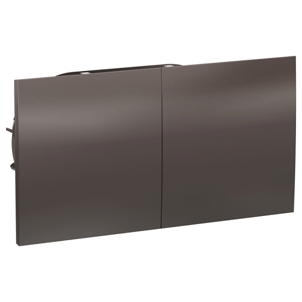 Systeme Electric AtlasDesign Мокко Розетка с/з двойная, со шторками, с крышкой, 16А, в сборе