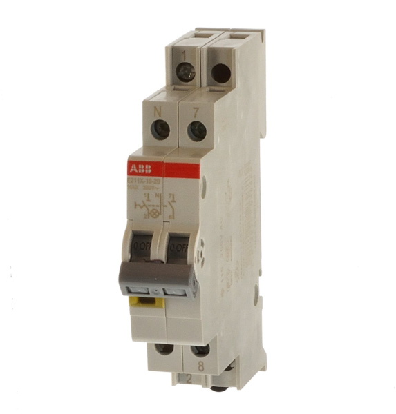 ABB E211X-16-20 Выключатель с контрольной лампой 2 полюса 2CCA703110R0001