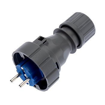 Вилка прямая влагозащищенная 2P+РE, 16 А, IP68 Rexant 111-013