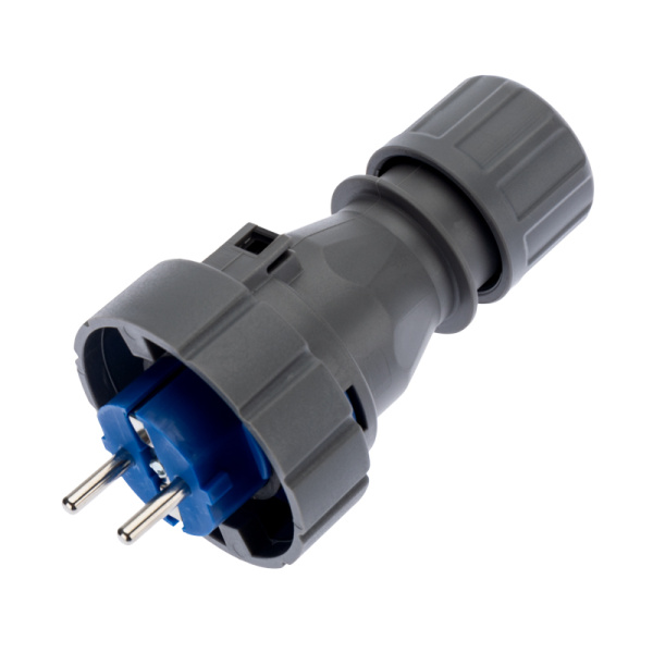 Вилка прямая влагозащищенная 2P+РE, 16 А, IP68 Rexant 111-013