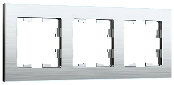 IEK BRITE DECOR Алюминий металл Рамка 3-м РУ-3-1-БрА