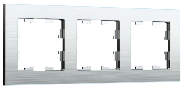 IEK BRITE DECOR Алюминий металл Рамка 3-м РУ-3-1-БрА