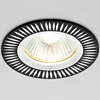 Ambrella Встраиваемый потолочный точечный светильник A507 BK сатин/черный MR16