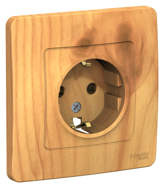 Купить Systeme Electric Blanca внутр Ясень Розетка с/з без шторок, 16А, 250В