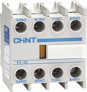 CHINT Приставка доп.контакты F4-22 к контактору NC1 и NC2 (R) CHINT Приставка доп.контакты F4-22 к контактору NC1 и NC2 (R)