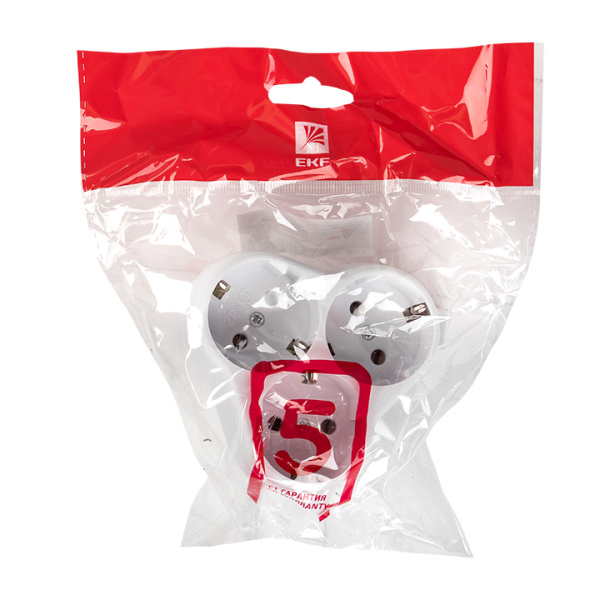 Купить EKF PROxima Тройник 3 гн. с/з круглый бел. 16А 250В ATK16-3