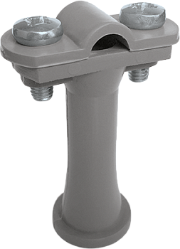 EZETEK Держатель проводника круглого 6-10 мм серый, высота 59 мм, пластик 91104