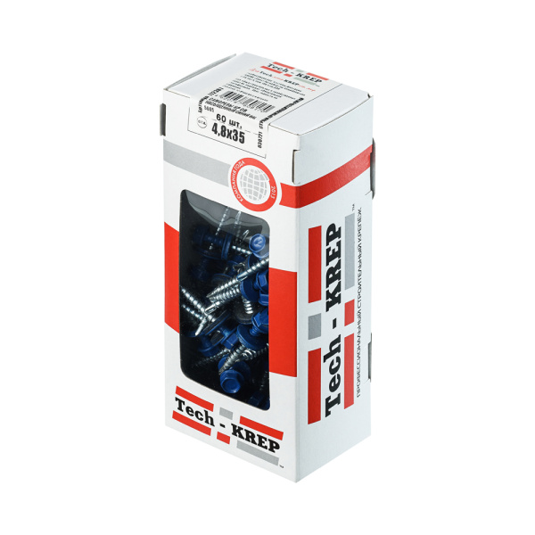 Tech-Krep Саморез КР св. 4,8х35 RAL 5005 (насыщ. синий) (60 шт) - коробка с ок 112381