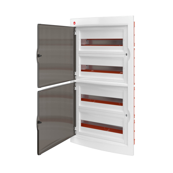 Купить DKC Щиток встраиваемый с дверцей 72мод. IP41, белый 81572