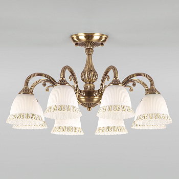 Eurosvet Классическая потолочная люстра 60107/8 античная бронза a045766