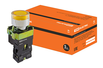 TDM Кнопка BW3561 с подсветкой желтый 1з SQ0704-0056