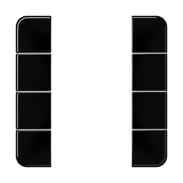 JUNG комплект накладок 4гр черный CD504TSASW