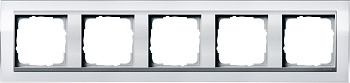 Gira Event Clear Бел/Алюминий Рамка 5-ая 0215726