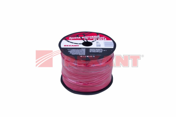 Купить Провод ПГВА 1 х 1.50мм², 100м, КРАСНЫЙ Rexant 01-6534