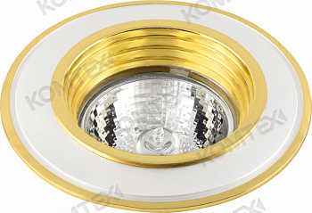 Comtech Crater Светильник галогеновый встраиваемый MR16 1x50W GU5.3 золото/никель/золото P00396