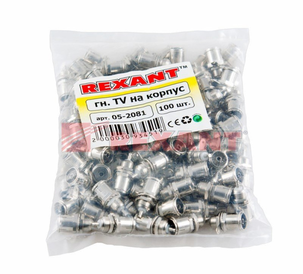 Купить Разъем гнездо TV никель на корпус Rexant 05-2081