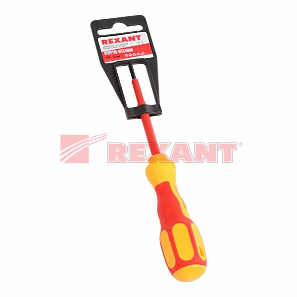Купить Отвертка крестовая " Электрика " PH 0 X 75 мм Rexant 12-4715