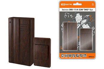 TDM Звонок ЗББ-11/4-32М "ЭКО" бук (беспр., бат.) SQ1901-0023